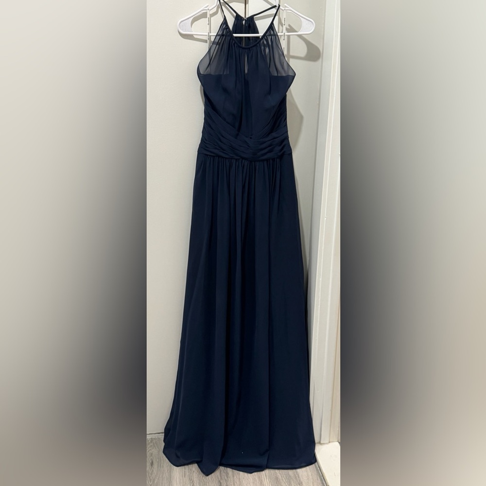 Long dark blue dress